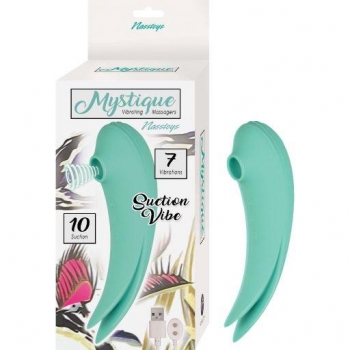 Mystique Vibrating Suction Vibe - Aqua