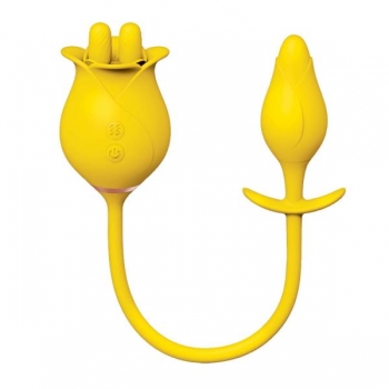 Clit-tastic Tulip Finger Massager & Plug Yellow