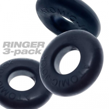 Ringer 3 Pack Cockring - Night Black