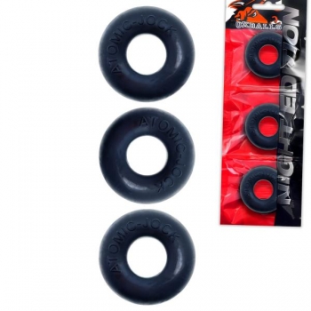 Ringer 3 Pack Cockring - Night Black