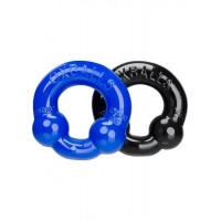 Oxballs Ultraballs Cock Ring - Dual Pack Black & Police Blue