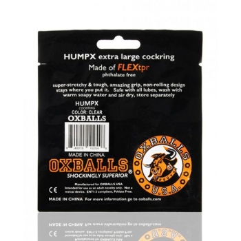 Oxballs Humpx Extra Large Cock Ring - Clear