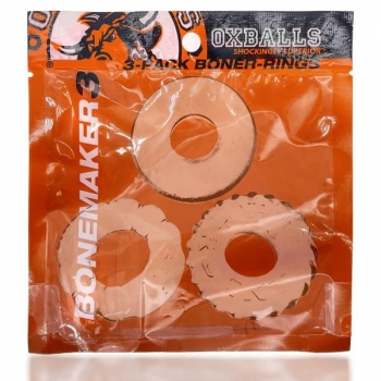 Bonemaker 3-Pack Cock Ring Set - Clear