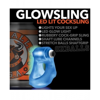 Glowsling Blue Ice - Illuminated Cockring