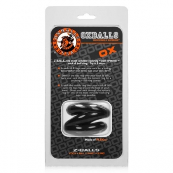 Z Balls Z-Shaped Ballstretcher Cockring - Black