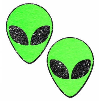 Alien Neon Green Pasties O/S