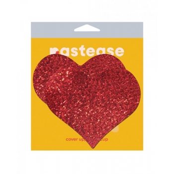 Pastease Heart Glitter Red Fuller Coverage