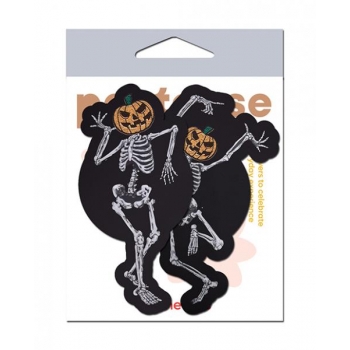 Pastease Dancing Skeletons with Pumpkin Heads