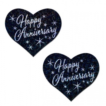 Pastease Happy Anniversary Heart Nipple Pasties