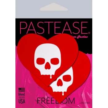 Pastease Sullen Skull Red Hearts