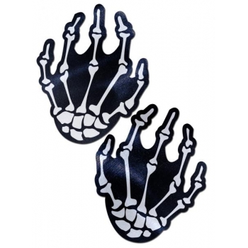 Pastease White Skeleton Hands Nipple Pasties