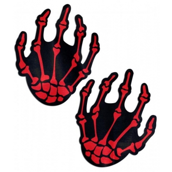 Pastease Red Skeleton Hands Pasties