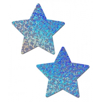 Pastease Blue Glitter Star Nipple Pasties