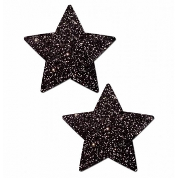 Pastease Sparkle Black Stars Nipple Pasties