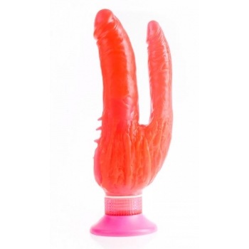 Waterproof Wall Bangers Double Penetrator Pink