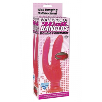 Waterproof Wall Bangers Double Penetrator Pink