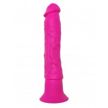 Neon Luv Touch Wall Banger Pink Vibrating Dildo