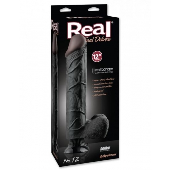 Real Feel Deluxe No.12 Black Vibrating Dildo