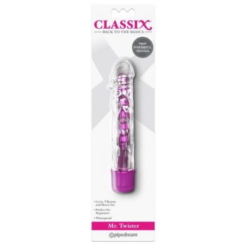 Classix Mr Twister Pink Metallic Vibe With TPE Sleeve