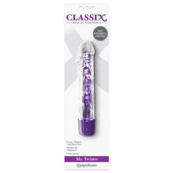 Classix Mr Twister Purple Metallic Vibe With TPE Sleeve