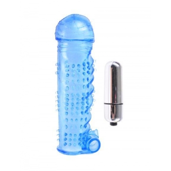 Classix Textured Sleeve & Bullet Vibrator - Blue