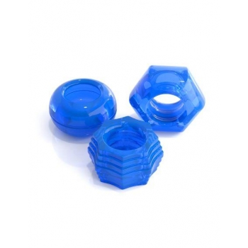 Classix Deluxe Cock Ring Set Blue 3 Pack