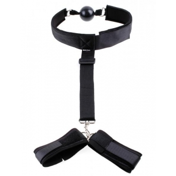 Fetish Fantasy Ball Gag & Wrist Restraint Set