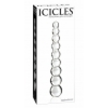 Icicles No 2 Glass Anal Beads - Clear