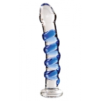 Icicles No 5 Glass Dong - 7 Inches Clear Luxury for Lasting Pleasure