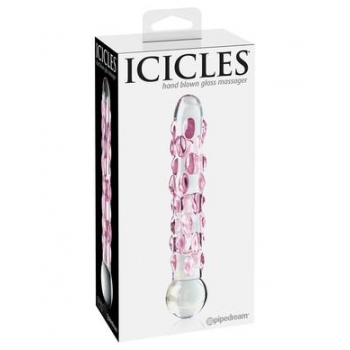 Icicles No. 7 Hand-Blown Glass Wand Massager