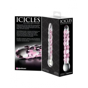 Icicles No. 7 Hand-Blown Glass Wand Massager