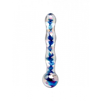 Icicles No 8 Handcrafted Clear Blue Glass Massager