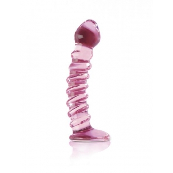 Icicles Hand Blown Glass Massager No 28 - Pink