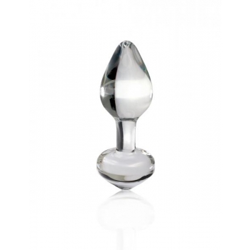 Icicles No 44 Glass Anal Plug 2.5 Inch - Clear