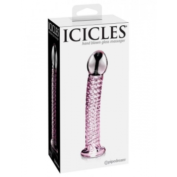 Icicles No 53 Glass Massagers Pink Wand