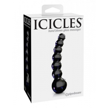 Icicles No 66 Glass Massager Black