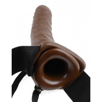 Fetish Fantasy 8 inches Hollow Strap On Brown