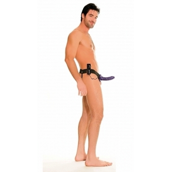 Fetish Fantasy Vibrating Hollow Strap-On Purple