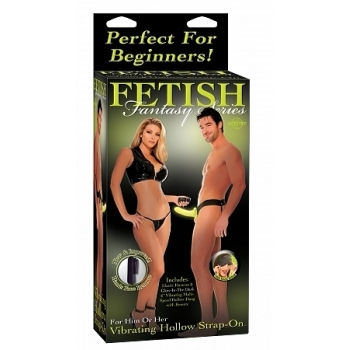 Fetish Fantasy Vibrating Hollow Strap-On Glow in the Dark