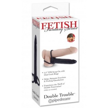 Fetish Fantasy Double Trouble Strap On 5.5 Inches Black