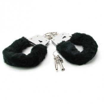 Beginner's Furry Cuffs: Luxurious Black Restraints