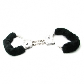 Beginner's Furry Cuffs: Luxurious Black Restraints