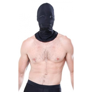 Fetish Fantasy Black Zipper Face Hood O/S