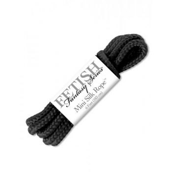 Fetish Fantasy Mini Silk Rope Black 6 feet