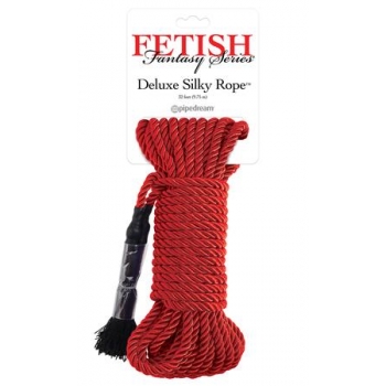 Fetish Fantasy Series Deluxe Silky Rope Red 32ft