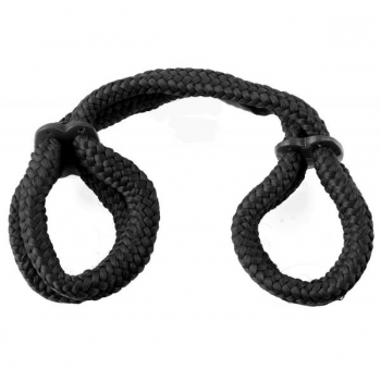 Fetish Fantasy Silk Rope Love Cuffs Black