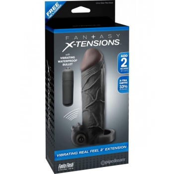 Fantasy X-Tensions Vibrating Extension - Black