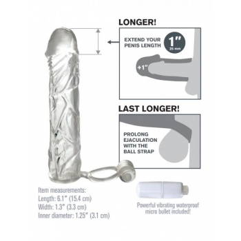 Vibrating Super Sleeve: Clear Edition