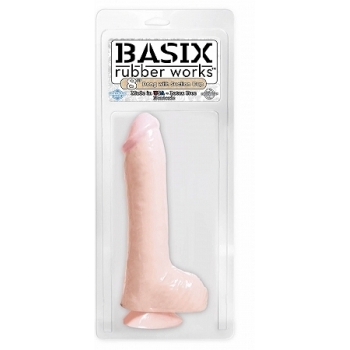 Basix 8 inches Beige Suction Cup Dong