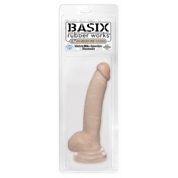 Basix Rubber Works 9 inches Beige Dong With Suction Cup